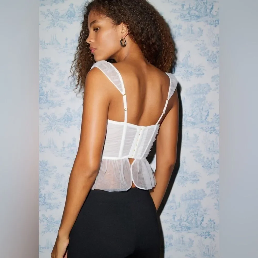 Urban Outfitters Out From Under Roseabel Tulle Rosette Corset Size Small